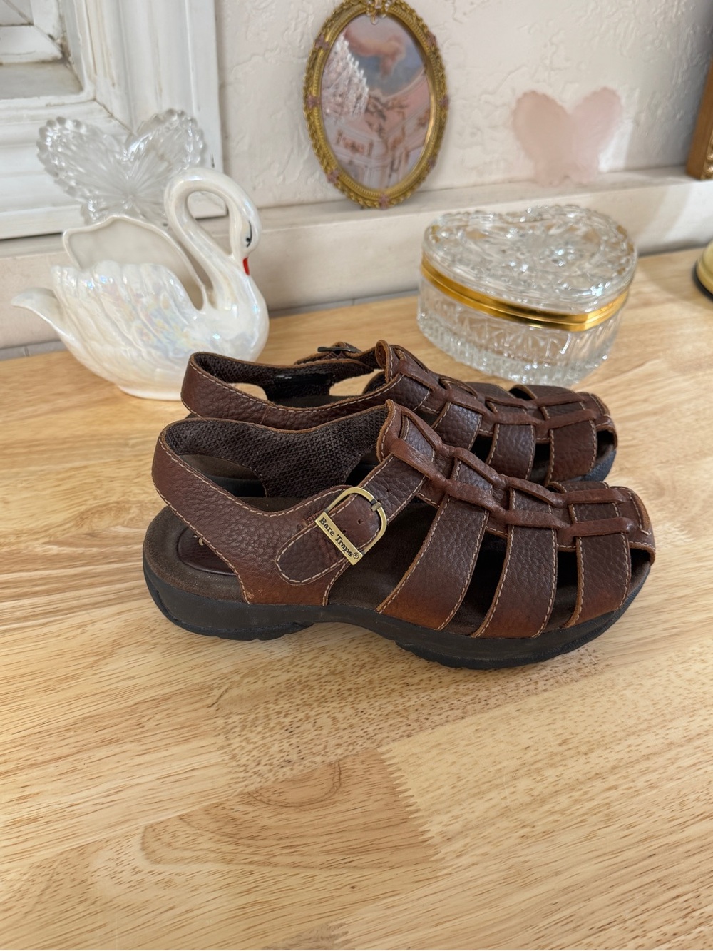 Bare Traps Brown Leather Fisherman Sandals 🤎 Y2K Comfort Core Strappy Size 6.5 - Picture 5 of 16